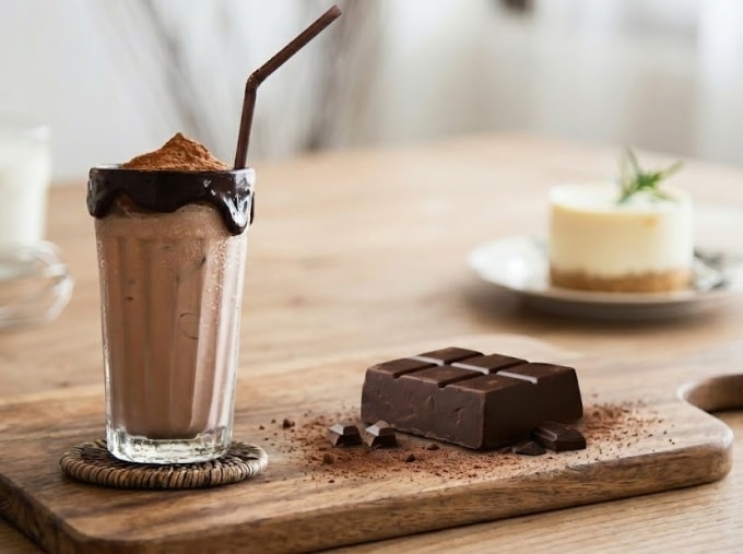 Sử dụng cacao, chocolate vào buổi tối có thể ảnh hưởng đến giấc ngủ. Ảnh được tạo bởi AI