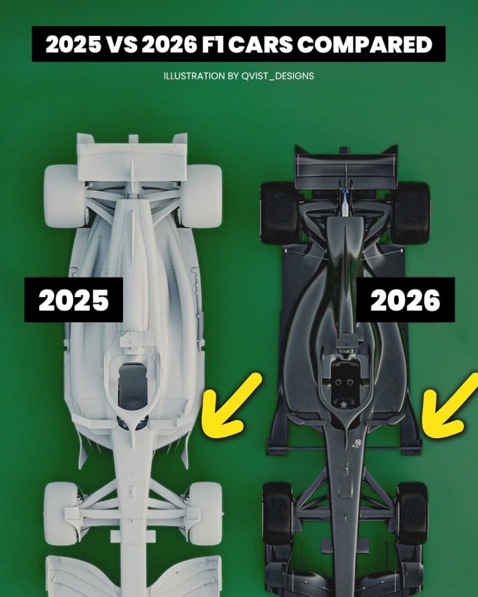 Các đường hầm Venturi dưới gầm xe được loại bỏ trên phiên bản 2026. Ảnh: Formula Professor