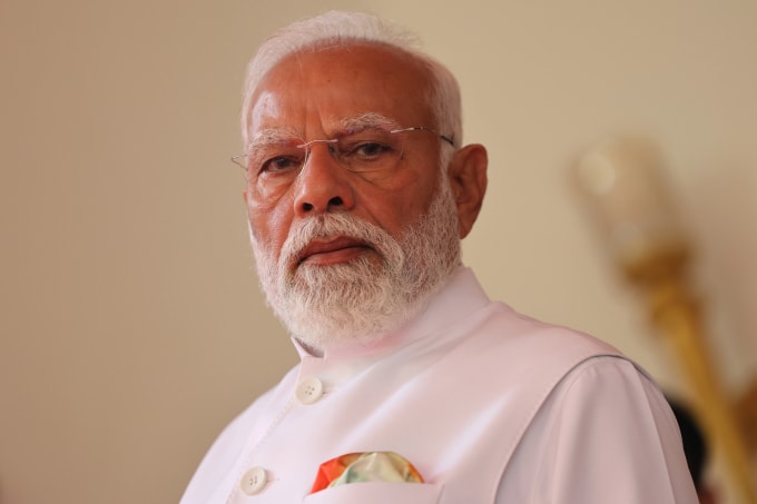 Thủ tướng Ấn Độ Narendra Modi tại Mumbai hôm 17/2. Ảnh: AFP