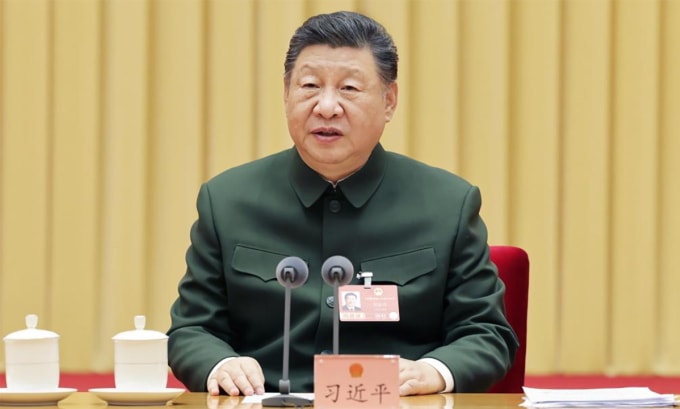 Chủ tịch Trung Quốc Tập Cận Bình trong phiên họp ngày 7/3. Ảnh: Xinhua