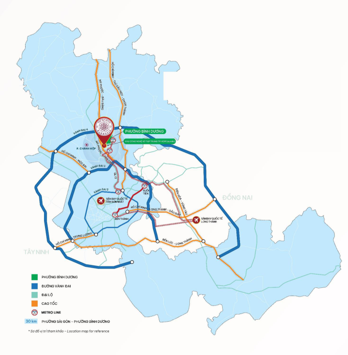 Vị trí dự án cùng hạ tầng xung quanh. Ảnh: Phú Mỹ Hưng