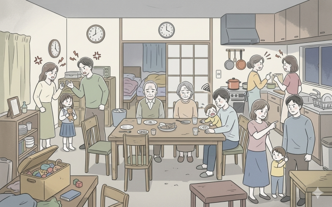 Cha mẹ chồng không có ra riêng dù gia đình 3 người con sống chung bất hòa