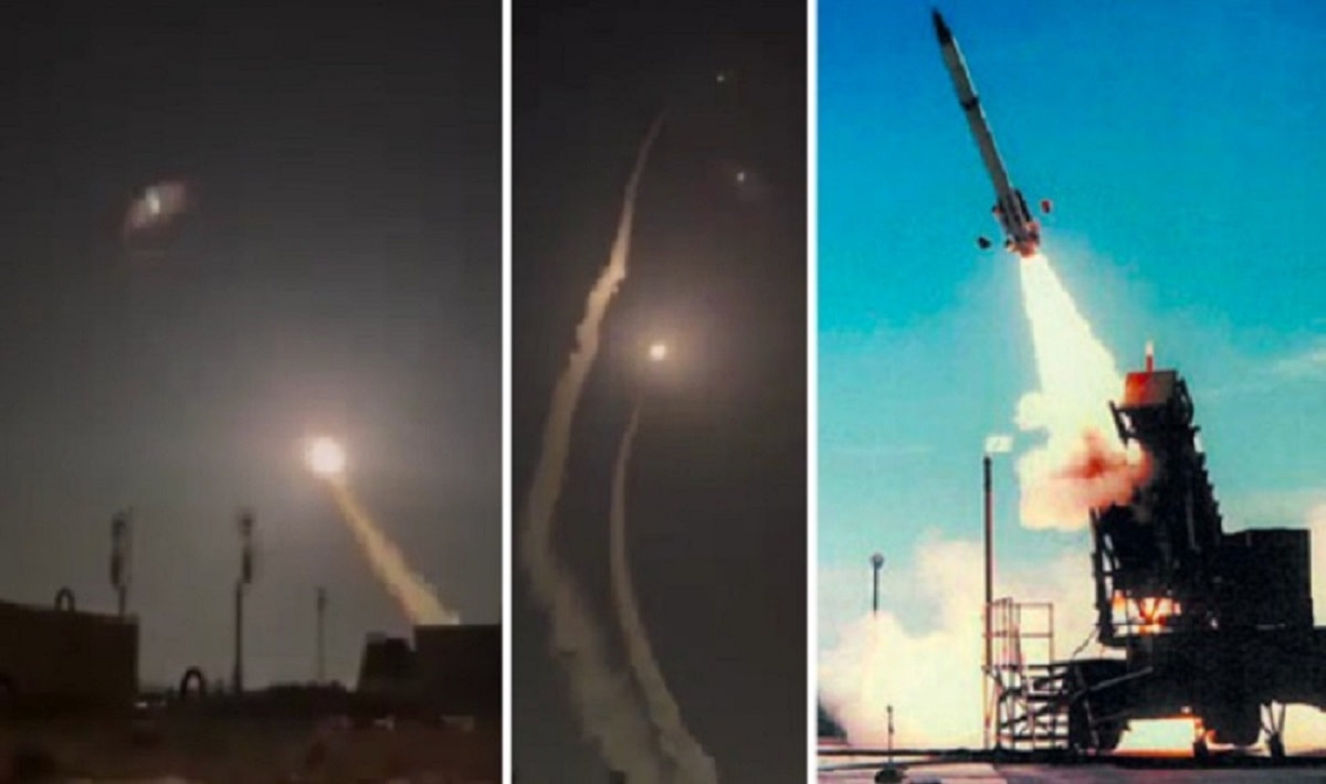 Các vụ đánh chặn tên lửa Patriot bất thành trên không phận căn cứ không quân Al Udeid ở Qatar vào ngày 28/2. Ảnh Military Watch