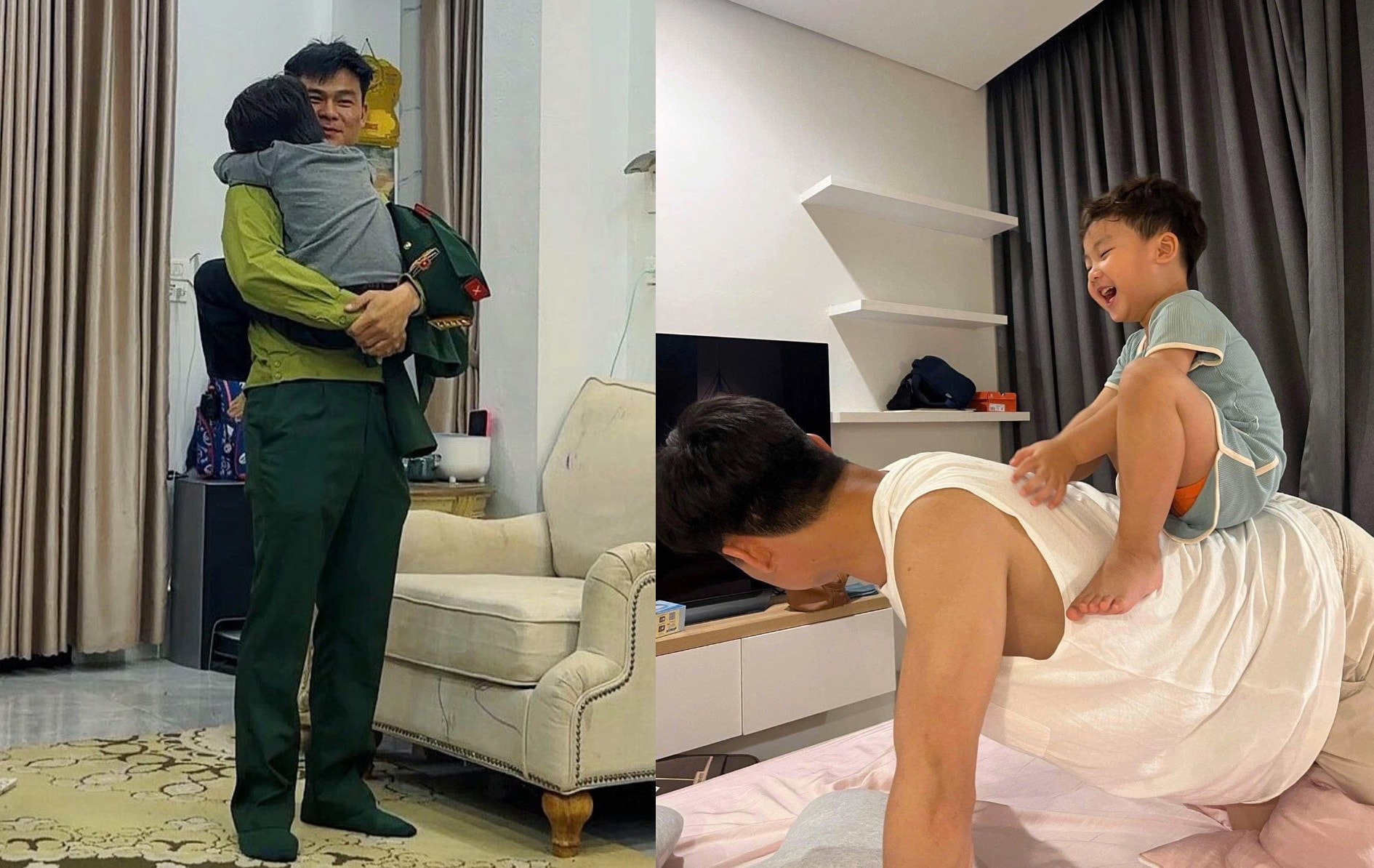 Theo chia sẻ của nữ ca sĩ, bé Bo khá quấn quýt bạn trai của mẹ. Cô tiết lộ có những lúc con trai còn nói “bố về rồi mới chịu đi tắm”. Khoảnh khắc thân thiết giữa hai người khiến nhiều khán giả xúc động.