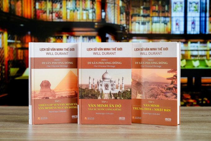 Ba quyển thuộc phần Di sản phương Đông. Bộ sách do Nhà xuất bản Khoa học xã hội và Viện Giáo dục IRED ấn hành. Ảnh: IRED