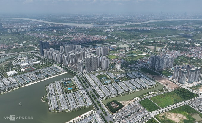 Toàn cảnh một khu đô thị phía đông Hà Nội. Ảnh: Ngọc Thành