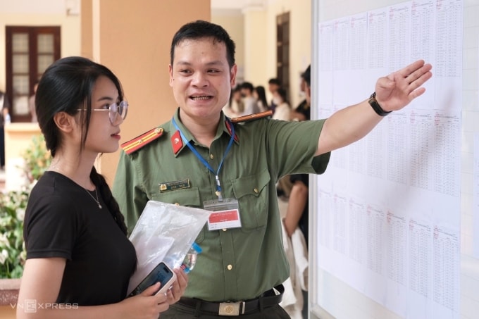 Thí sinh dự kỳ thi đánh giá của Bộ Công an năm 2025. Ảnh: Dương Tâm