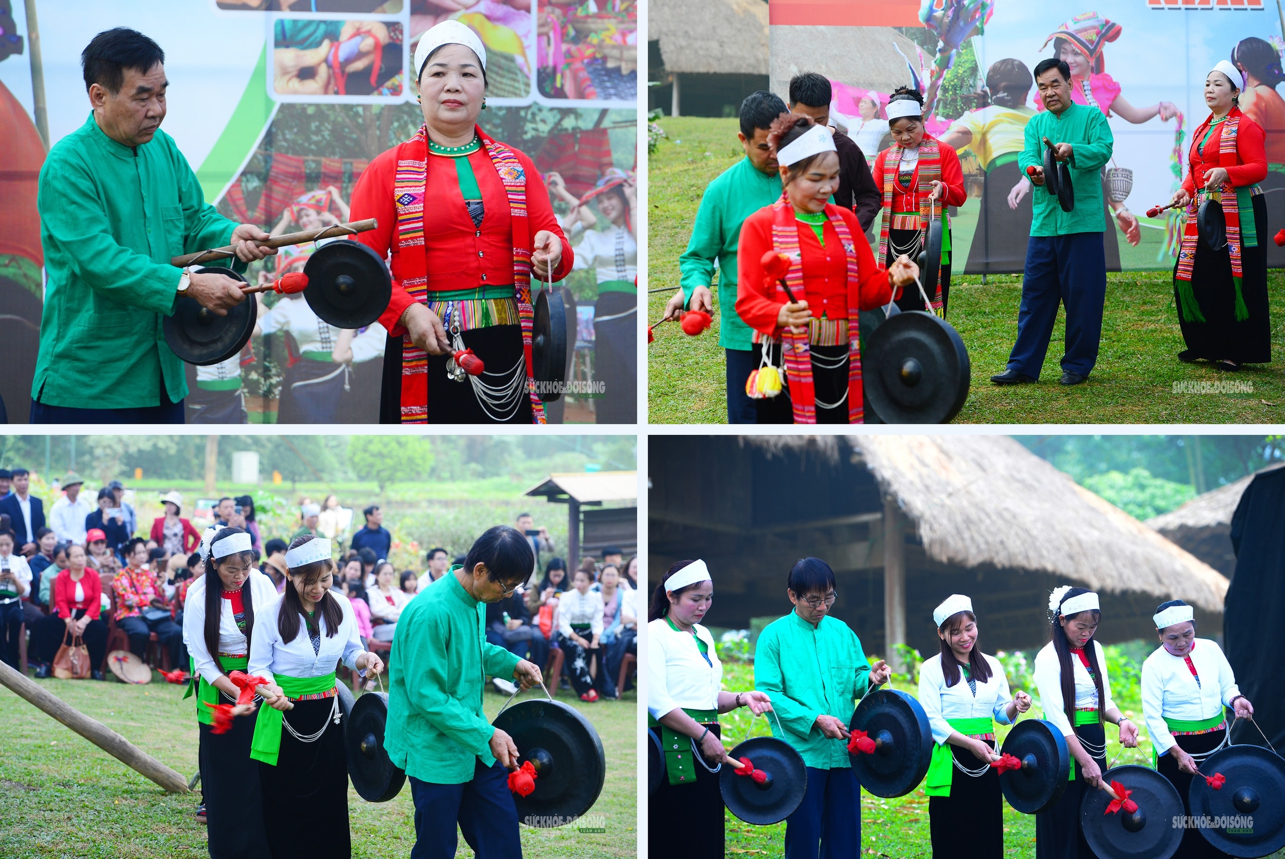 Phụ nữ Mường hào hứng trên cây đu khổng lồ giữa Làng Văn hóa- Ảnh 2.