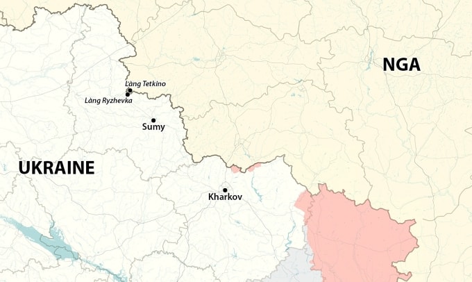 Vị trí thành phố Kharkov của Ukraine. Đồ họa: RYV
