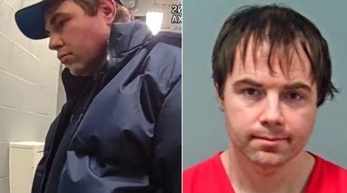 Robert DeWeese khi bị bắt tối 6/2 (trái) và ảnh chụp khi bị tạm giam. Ảnh: Warren County Sheriffs Office