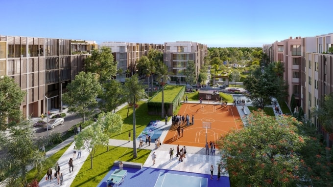 Hệ tiện ích vui chơi hiện hữu bên thềm nhà tại The Global City. Ảnh: Masterise Homes