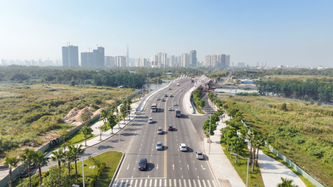 Đường Liên Phường với 6 làn xe thông thoáng. Ảnh: Masterise Homes