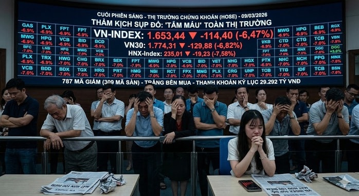 Thị trường chứng khoán 9/3: Hơn 300 cổ phiếu giảm sàn, nhà đầu tư cần làm gì? - Ảnh 1.