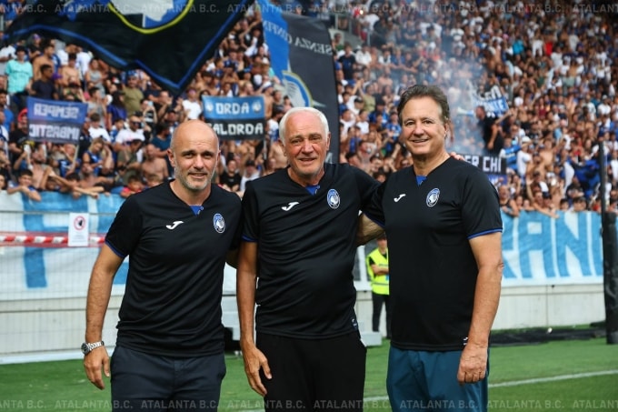 Luca (trái), Antonio Percassi (giữa) và Pagliuca là những nhà quản lý góp phần đưa Atalanta bay cao. Ảnh: Atalanta Bergamo