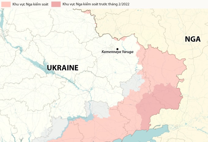 Vị trí làng Kamennaya Yaruga. Đồ họa: RYV