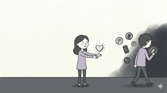 Sau khi nhận cái ngàn vàng của tôi, anh tiếp tục im lặng