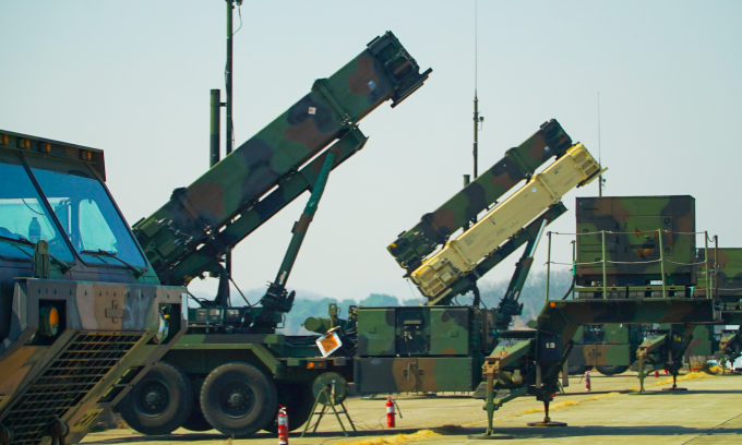 Các thành phần của tổ hợp Patriot Mỹ đặt tại Hàn Quốc hồi năm 2023. Ảnh: US Army