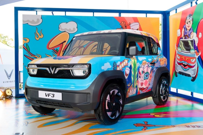 VF 3 dẫn đầu doanh số của VinFast trong tháng 2. Ảnh: VinFast