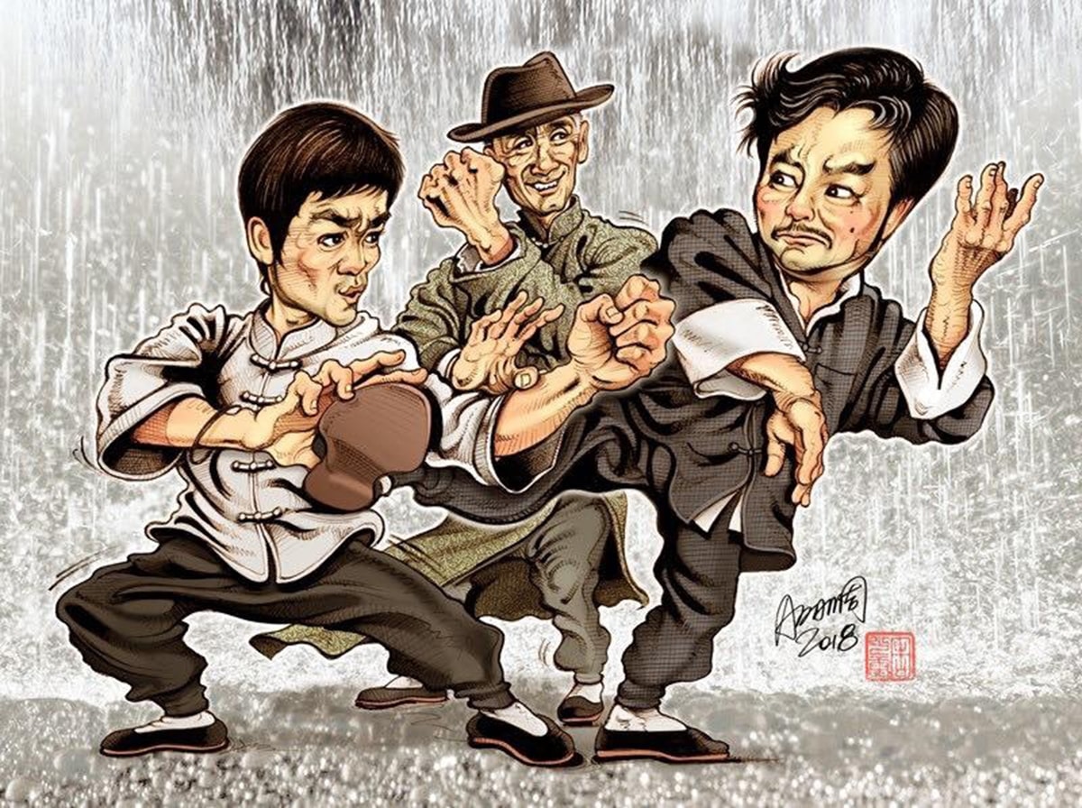 Tran vẽ về Lý Tiểu Long, Diệp Vấn và Hoàng Thuần Lương