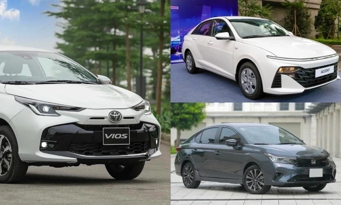 Các mẫu xe sedan cỡ B phổ biến tại Việt Nam. Ảnh: TMV - Lương Dũng