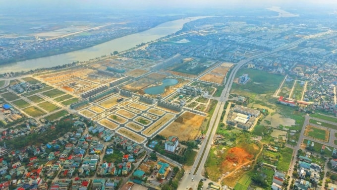 Đô thị phát triển bám theo quy hoạch đại lộ Nam sông Mã. Ảnh: Đinh Ngọc Hà