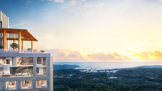 Căn hộ The Sunset sở hữu tầm nhìn hướng Bãi Kem - một trong những bãi biển đẹp nhất hành tinh. Ảnh: Sun Group