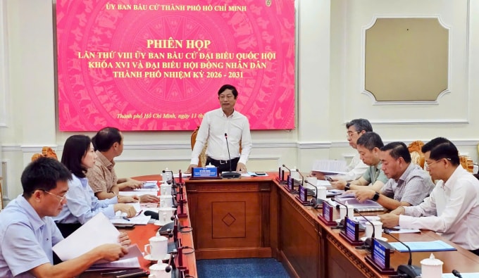 Ông Võ Văn Minh chủ trì phiên họp sáng 11/3. Ảnh: An Phương