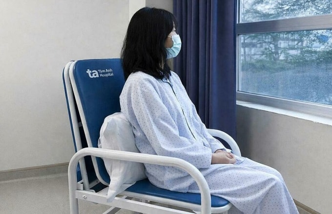 Sức khỏe bà Tuyết ổn định, tình trạng hụt hơi, khó thở được cải thiện. Ảnh: Bệnh viện Đa khoa Tâm Anh