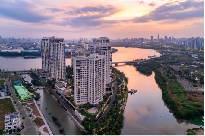 Diamond Island mang phong cách sống nghỉ dưỡng tại phường Bình Trưng. Ảnh: Kusto Home