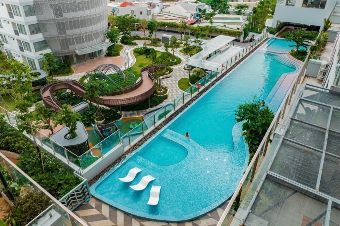 Tiện ích bể bơi tại dự án Urban Green. Ảnh: Kusto Home
