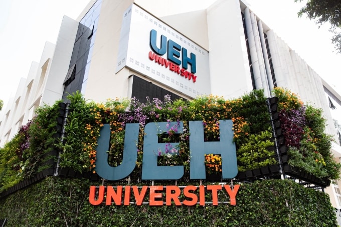 Logo trường Đại học Kinh tế TP HCM. Ảnh: Fanpage Đại học Kinh tế TP. Hồ Chí Minh