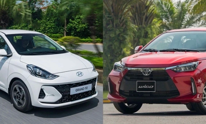 Hyundai i10 và Toyota Wigo tại thị trường Việt Nam. Ảnh: TC Motor - TMV