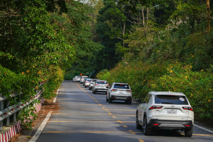 Dàn xe Toyota trong một chuyến trải nghiệm. Ảnh: TMV