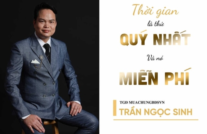 Trần Ngọc Sinh quảng cáo liên tục trên mạng xã hội để lừa nhà đầu tư. Ảnh: Mua chung BĐS