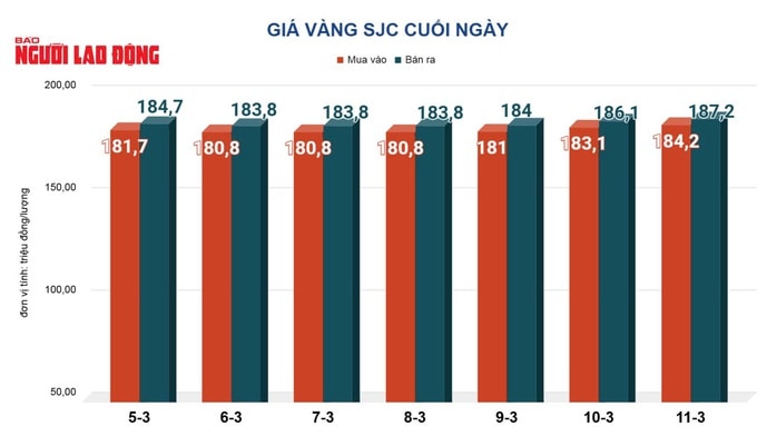 Giá vàng hôm nay 12-3: Đảo chiều đi xuống - Ảnh 2.
