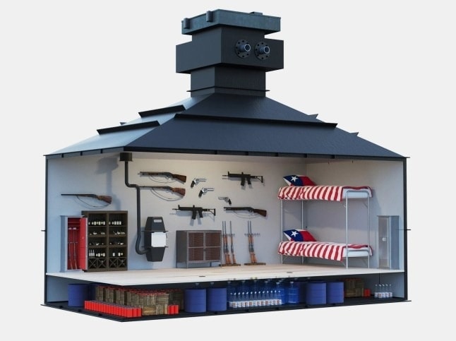 Bản thiết kế một mẫu hầm trú ẩn gắn với biệt thự hiện có Atlas Shelters đang giới thiệu với khách hàng. Ảnh: Ron Hubbard