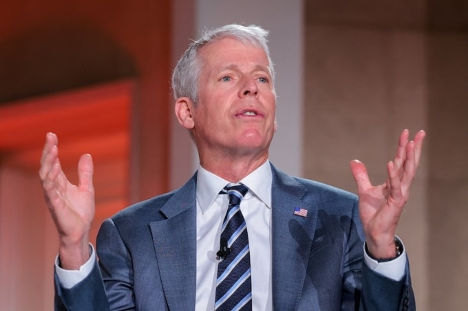 Bộ trưởng Năng lượng Mỹ Chris Wright tại diễn đàn ngày 11/3 ở Washington. Ảnh: Reuters