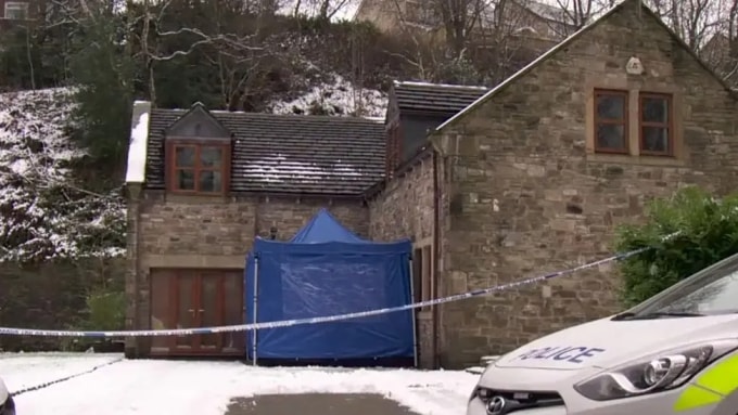 Ngôi nhà xảy ra án mạng. Ảnh: PA