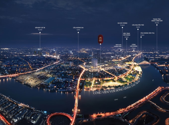 Phối cảnh vị trí dự án ANmaison tại trung tâm Hải Phòng. Ảnh: Frasers Property