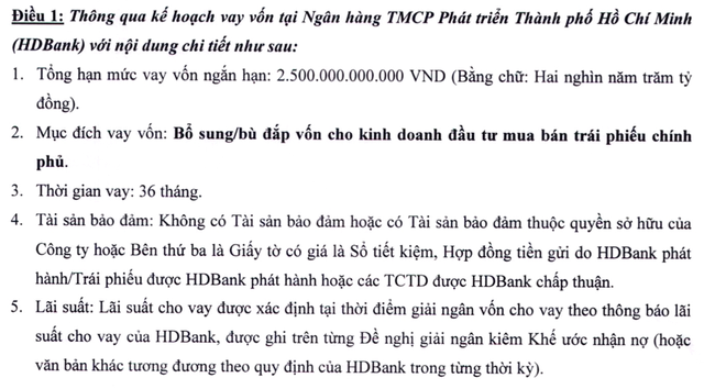 FPTS thông qua kế hoạch vay tối đa 2.500 tỷ đồng tại HDBank - Ảnh 1.