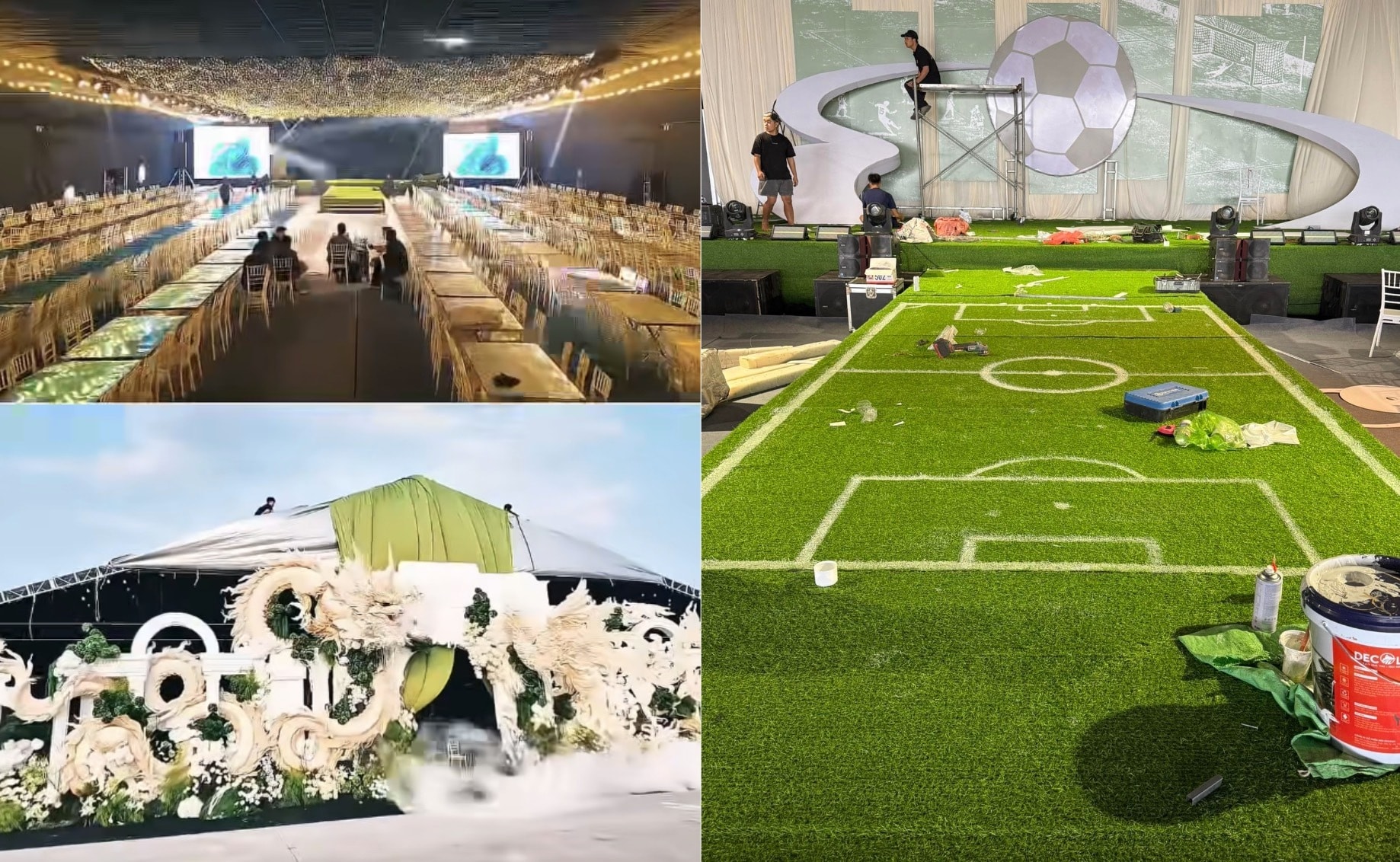 Không gian tiệc cưới 1.000 m2 tại nhà chú rể ở Hải Phòng.