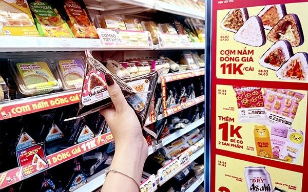 Cơm nắm của thương hiệu GS25 là một trong những sản phẩm bán chạy nhất của thương hiệu. Ảnh: GS25 Việt Nam