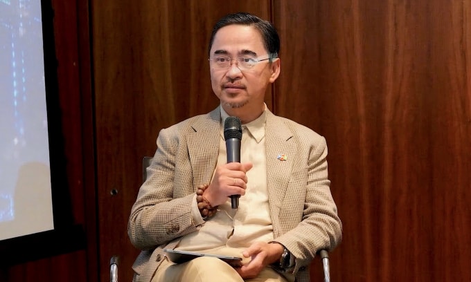 Ông Phan Thanh Sơn phát biểu tại hội nghị. Ảnh: FPT