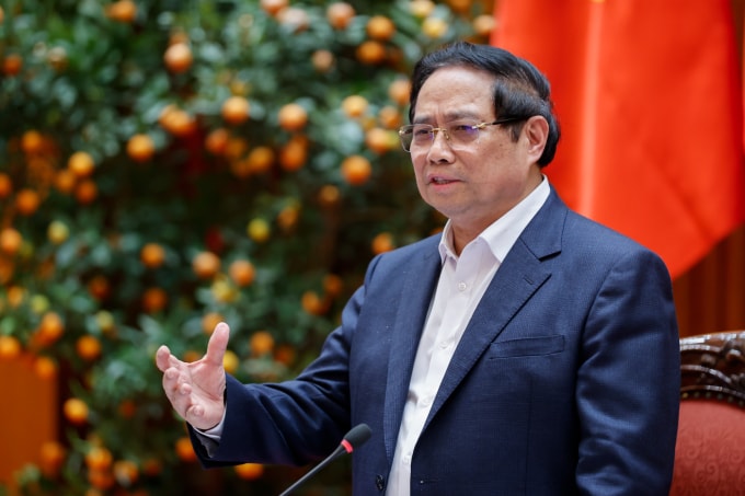 Thủ tướng Phạm Minh Chính phát biểu chiều 14/3. Ảnh: Hoàng Phong