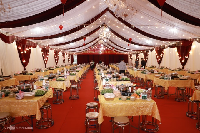 Rạp nhà anh Nguyễn Từ Liêm (43 tuổi), ở Lạng Sơn, ngày 14/3. Ảnh: Nga Thanh