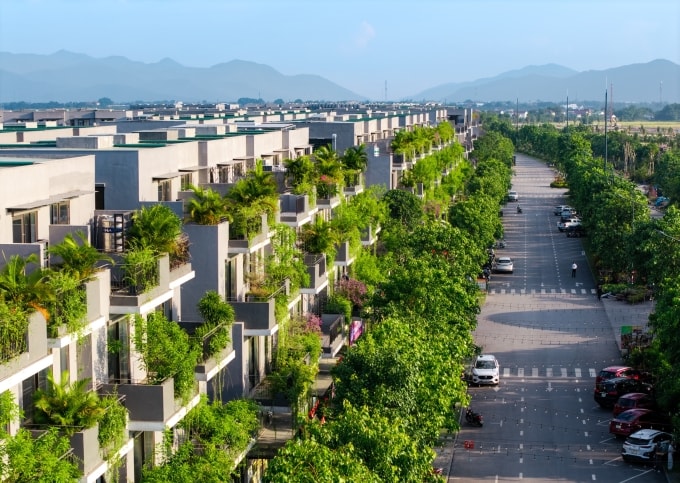 Một góc đại đô thị xanh Eco Central Park. Ảnh: Ecopark