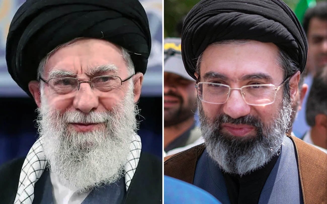 Ông Ali Khamenei và con trai - Mojtaba Khamenei.