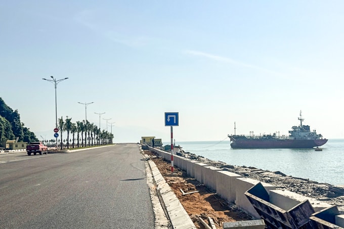 Hợp phần hạ tầng dùng chung Cảng Liên Chiểu đang hoàn thiện, Ảnh: Bảo Ngọc