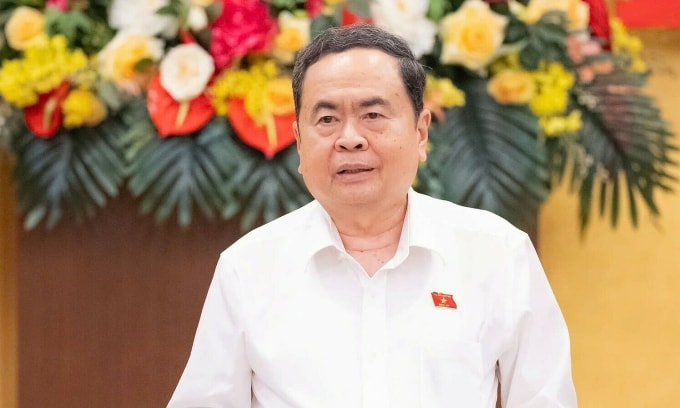 Chủ tịch Quốc hội Trần Thanh Mẫn phát biểu chiều 16/3. Ảnh: Hoàng Phong