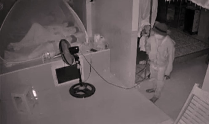 Hình ảnh trích xuất camera của gia đình. Ảnh: Công an cung cấp